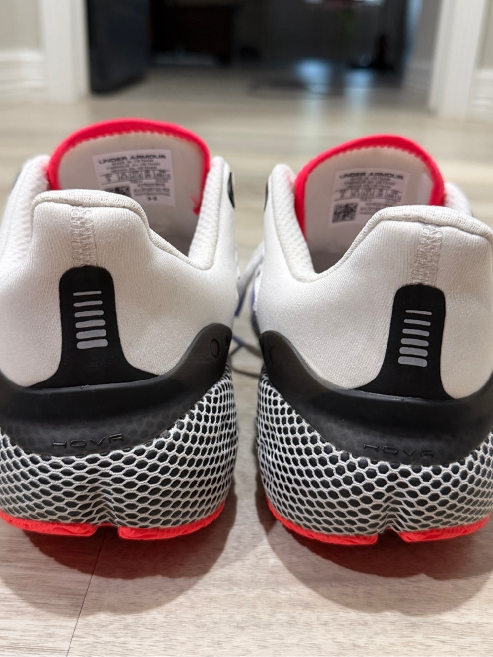 Under Armour White Sneakers with Pink Tongue and Purple Outsole - Picture 7 of 9